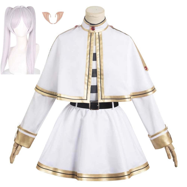 Sousou No Frieren Frieren: Beyond Journey's End Frieren White Outfits Halloween Carnival Suit Cosplay Costume