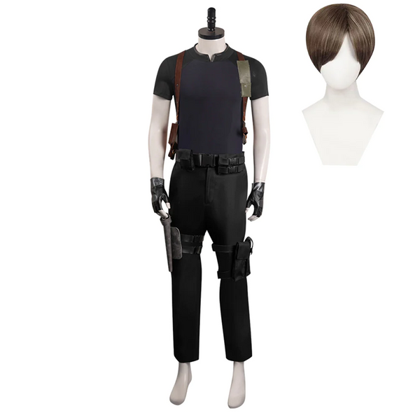 Resident Evil 4 Remake Leon S.Kennedy Cosplay Costume Halloween Carnival Suit