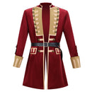 Cosplay Costume Colonial Military Uniform Coat Hat Set Red Men Halloween Carnival Party Outfits