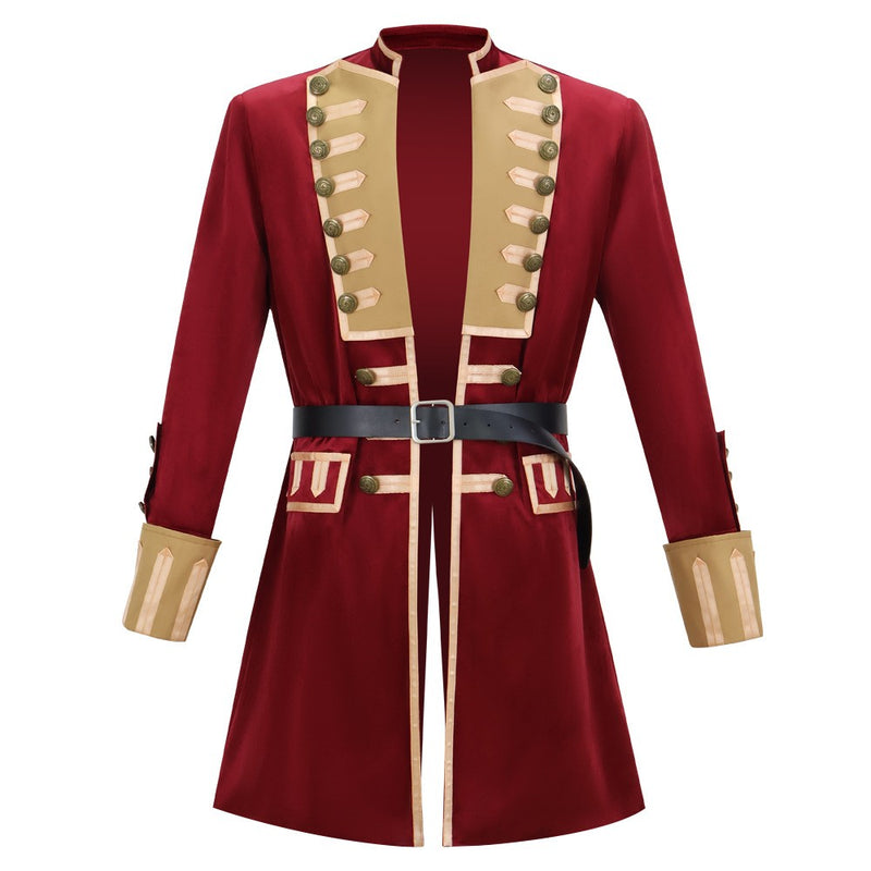 red military dress jacket British Army Dress Tunic Red Military Officer Parade Jacket Men's Wool Ceremonial Uniform