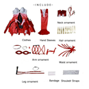Wuthering Waves Phrolova Women Red Dress Full Set Carnival Halloween Cosplay Costume