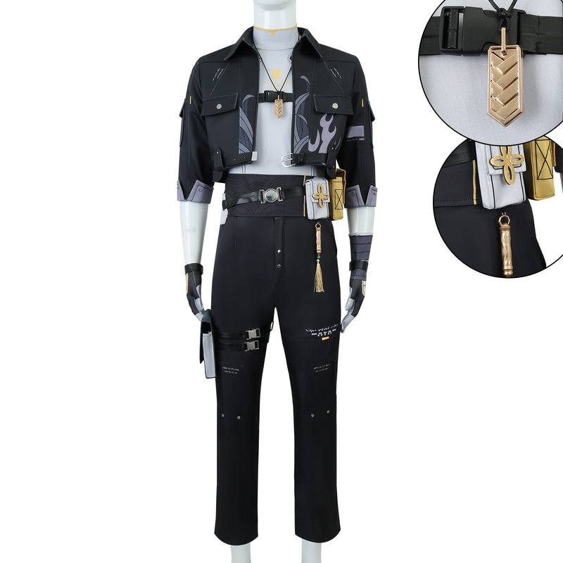 Wuthering Waves Lingyang Rover Black Outfit Party Carnival Halloween Cosplay Costume