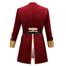 Cosplay Costume Colonial Military Uniform Coat Hat Set Red Men Halloween Carnival Party Outfits