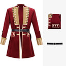 Cosplay Costume Colonial Military Uniform Coat Hat Set Red Men Halloween Carnival Party Outfits