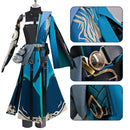 Wuthering Waves Jiyan Blue Outfit Carnival Halloween Cosplay Costume