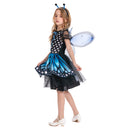 Toddler Kids Blue Fairy Dress Outfit for Girls Carnival Halloween Cosplay Costume