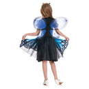 Toddler Kids Blue Fairy Dress Outfit for Girls Carnival Halloween Cosplay Costume