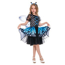 Toddler Kids Blue Fairy Dress Outfit for Girls Carnival Halloween Cosplay Costume