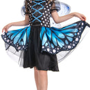 Toddler Kids Blue Fairy Dress Outfit for Girls Carnival Halloween Cosplay Costume