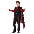 Kids Children Black Vampire Outfit for Boys Carnival Halloween Cosplay Costume