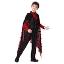 Kids Children Black Vampire Outfit for Boys Carnival Halloween Cosplay Costume