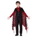 Kids Children Black Vampire Outfit for Boys Carnival Halloween Cosplay Costume