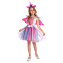 Toddler Kids Pink Fairy Dress Outfit for Girls Carnival Halloween Cosplay Costume
