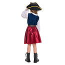 Kids Pirate Costume Blue Dress Medieval Renaissance Outfit Carnival Halloween Cosplay Costume