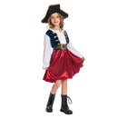 Kids Pirate Costume Blue Dress Medieval Renaissance Outfit Carnival Halloween Cosplay Costume