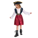 Kids Pirate Costume Blue Dress Medieval Renaissance Outfit Carnival Halloween Cosplay Costume
