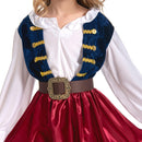 Kids Pirate Costume Blue Dress Medieval Renaissance Outfit Carnival Halloween Cosplay Costume