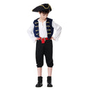 Kids Pirate Costume Medieval Renaissance Blue Outfit Carnival Halloween Cosplay Costume