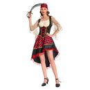 Women Pirate Costume Black Medieval Outfit for Adult Carnival Halloween Cosplay Costume