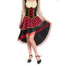 Women Pirate Costume Black Medieval Outfit for Adult Carnival Halloween Cosplay Costume