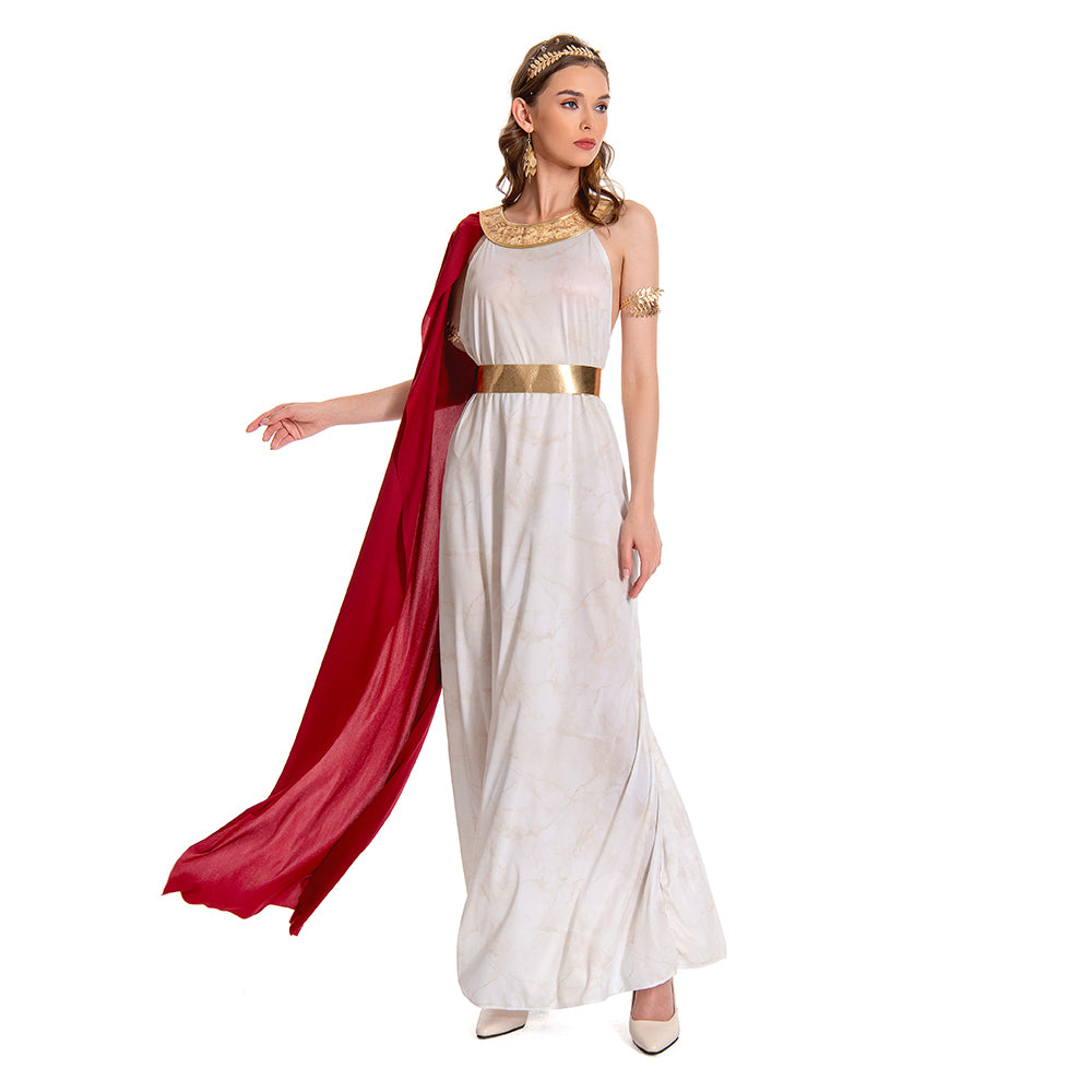 Women Toga Costume Greek Goddess White Dress Renaissance Outfit Carnival Halloween Cosplay Costume