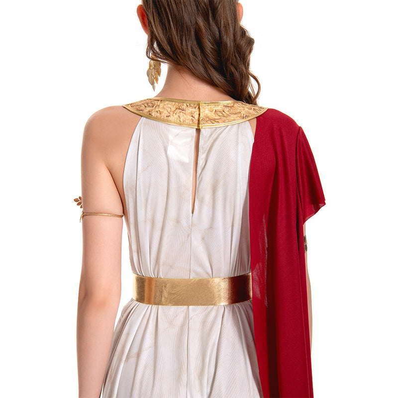 Women Toga Costume Greek Goddess White Dress Renaissance Outfit Carnival Halloween Cosplay Costume Women Toga Costume Greek Goddess White Dress Renaissance Outfit Carnival Halloween Cosplay Costume