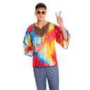 70S Hippie Costume Gray Full Set for Adult Men Carnival Halloween Cosplay Costume