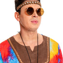 70S Hippie Costume Gray Full Set for Adult Men Carnival Halloween Cosplay Costume