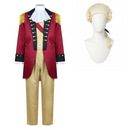 Cosplay Costume Colonial Style Officer Uniform Vintage Authentic Red Men Halloween Carnival Party Outfits