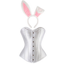 Cosplay Costume Hannah Wells Off Campus (2026) Bunny Girl Corset Set White Women Halloween Carnival Party Outfits