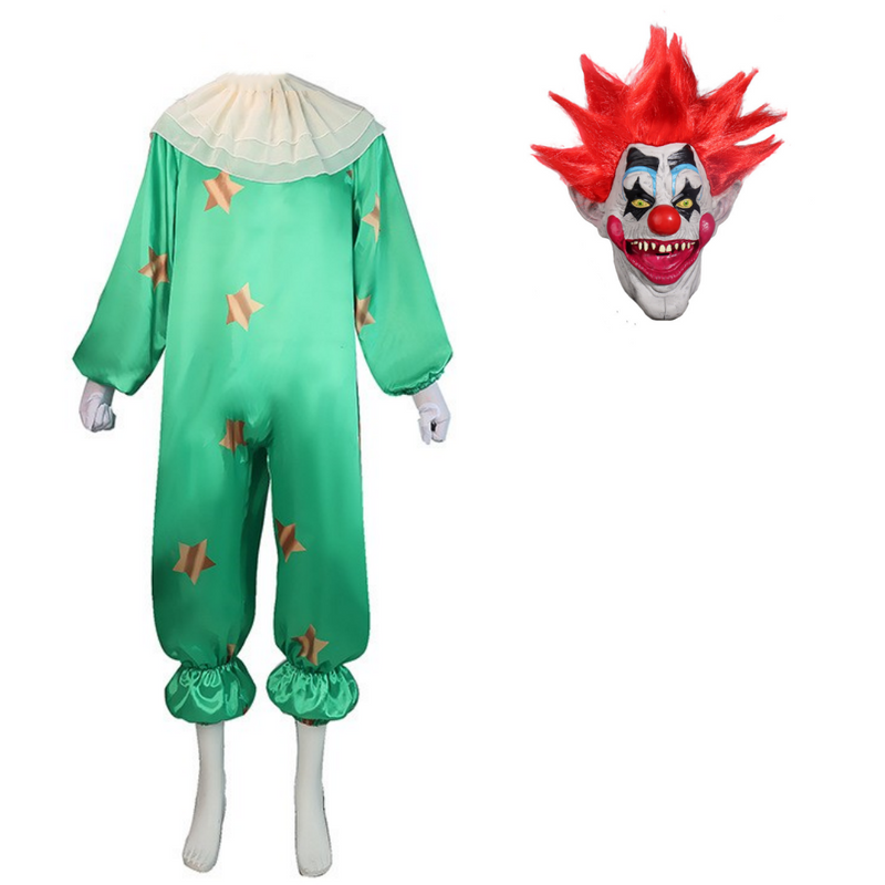 Killer Klowns From Outer Space Spikey Green Outfit Party Carnival Halloween Cosplay Costume