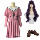 The Fragrant Flower Blooms With Dignity Kaoruko Waguri Women Pink Uniform Dress Cosplay Costume