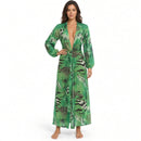 Cosplay Costume Allie Hayes Off Campus (2026) Deep V Printed Dress Green Women Halloween Carnival Party Outfits