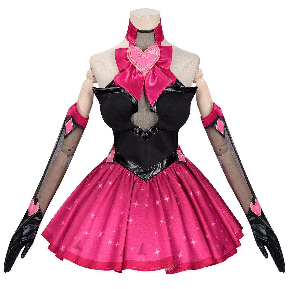 Cosplay Costume D.Va OW Nocturna Skin Dress Set Pink Women Halloween Carnival Party Outfits