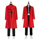 Cosplay Costume Edward Elric FullMetal Alchemist Fullset Red Men Halloween Carnival Party Outfits