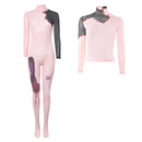 Cosplay Costume Mizi Sua Zombie Stage Scar Bodysuit Printed Jumpsuit Pink Women Halloween Carnival Party Outfits