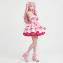 Cosplay Costume Mizi Zombie Stage (2026) R1 Stage Dress Set Pink Women Halloween Carnival Party Outfits