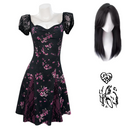 Cosplay Costume Nikki Freeman Obsession (2026) Sarah Floral Dress Black Women Halloween Carnival Party Outfits