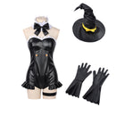Cosplay Costume Rem Re Zero Witch Design Leather Sexy Lingerie Jumpsuit Black Women Halloween Carnival Party Outfits