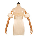 Cosplay Costume Sua Alien Stage Puff Sleeves Slim Dress White Women Halloween Carnival Party Outfits