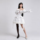 Cosplay Costume Sua Zombie Stage (2026) R1 Stage Dress Set White Women Halloween Carnival Party Outfits