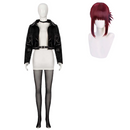 Cosplay Costume Yamada Smoking Behind the Supermarket with You Fullset Black Women Halloween Carnival Party Outfits