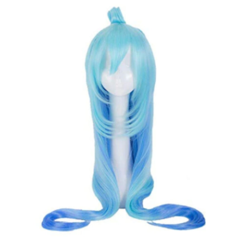 Kono Subarashii Sekai ni Shukufuku wo! Aqua Women Blue Uniform Wig Shoes Set Cosplay Costume