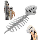 Skeleton Dinosaur Costume For Adult Kids Plush 3D Spine Hood Halloween Carnival Party Outfits
