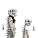 Skeleton Dinosaur Costume For Adult Kids Plush 3D Spine Hood Halloween Carnival Party Outfits