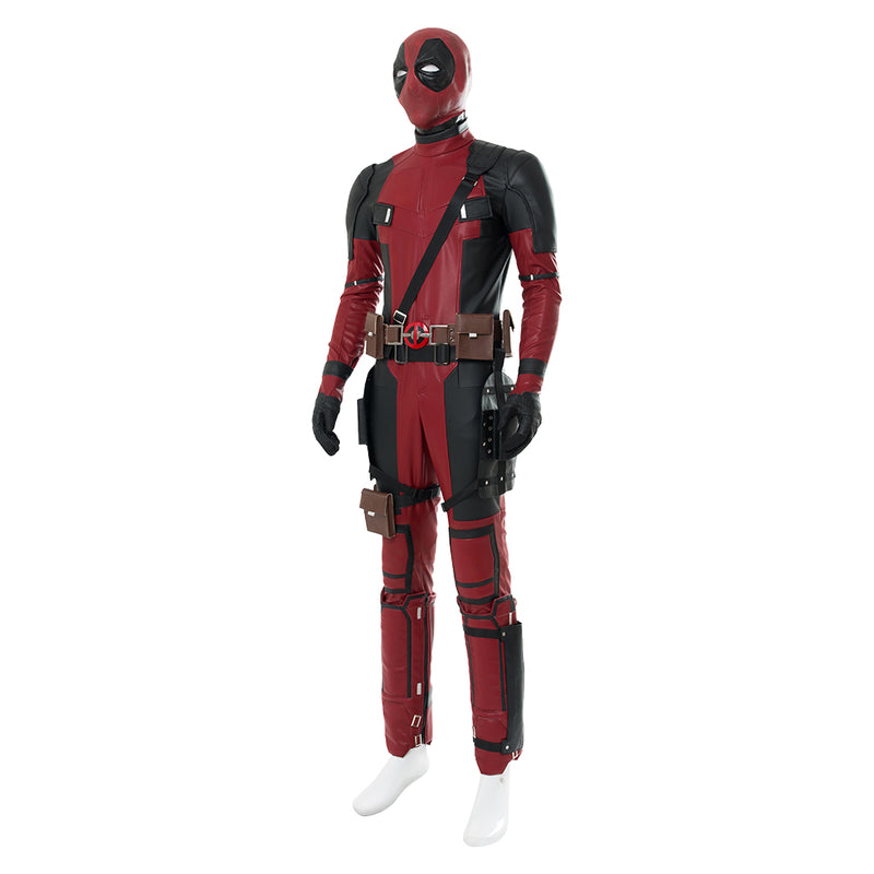 New Boy Girl Deadpool Superhero Cosplay Costume Adult Suit Halloween Party  Fancy Dress Jumpsuit Gift Costume and Sword Gloves
