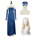 Dispatch Blonde Blazer Mandy Blue Gown Outfit Women Halloween Carnival Party Cosplay Costume