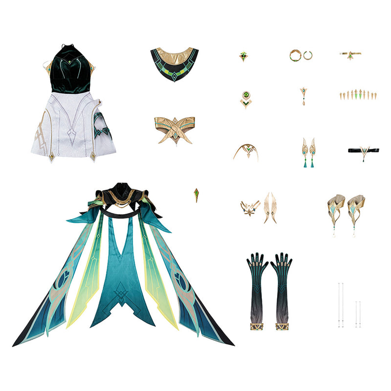Genshin Impact Nefer Fullset Outfits Halloween Carnival Party Cosplay ...