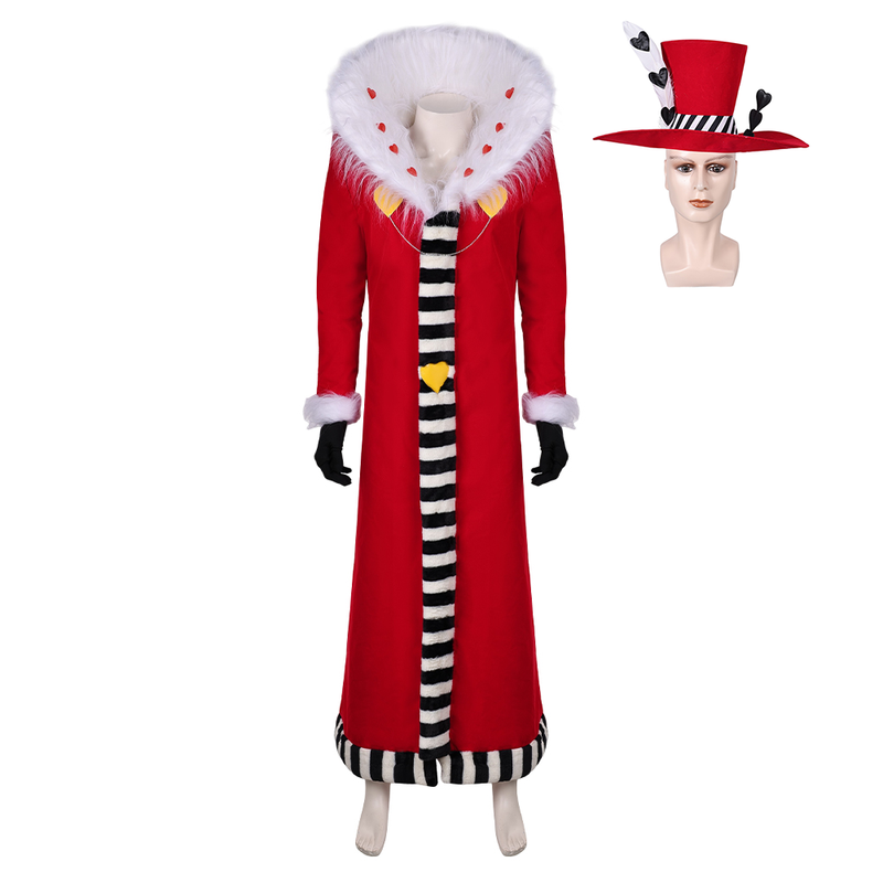 Hazbin Hotel 2024 TV Valentino Red Coat Party Carnival Halloween Cosplay Costume