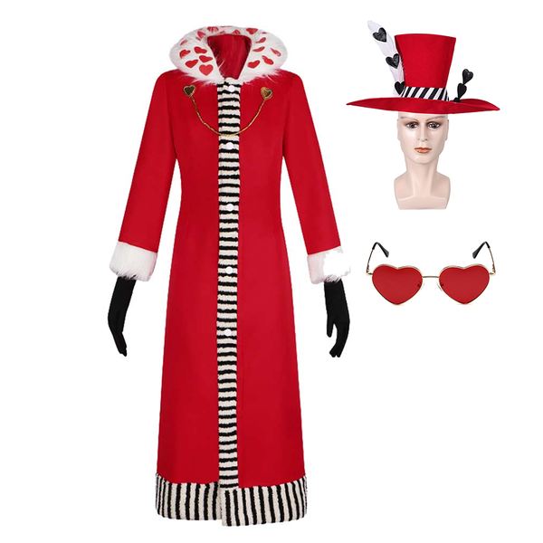 Hazbin Hotel TV Valentino Red Suit Party Carnival Halloween Cosplay Costume